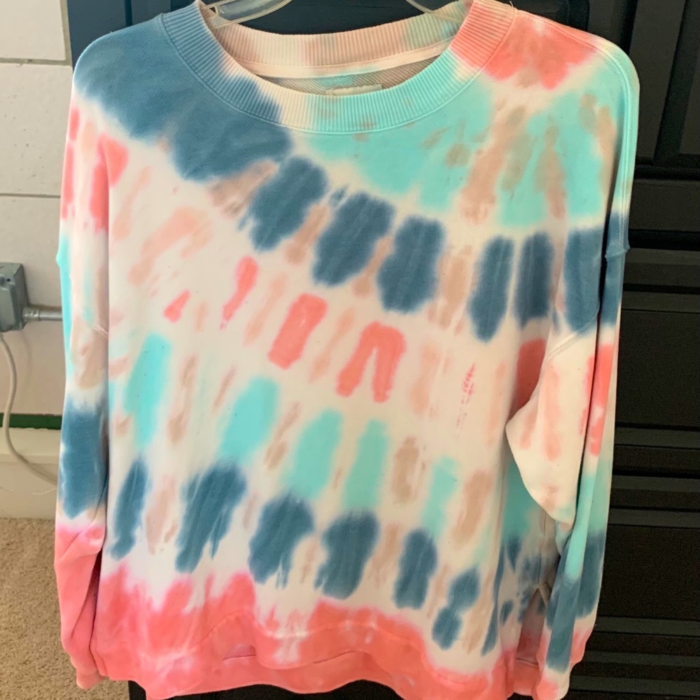 Tie dye American eagle oversized sweatshirt